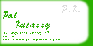 pal kutassy business card